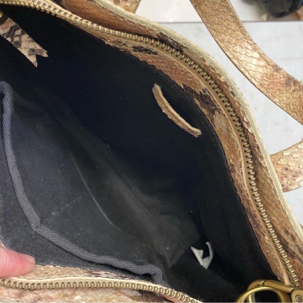 Madewell python snake embossed transporter two wa… - image 8